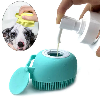 Pet Bath Massage and Shampoo Brush