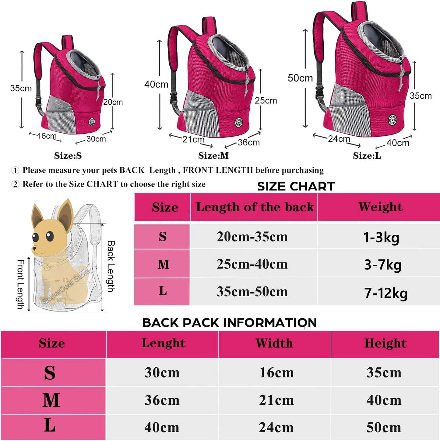 Pet Backpack Carrier