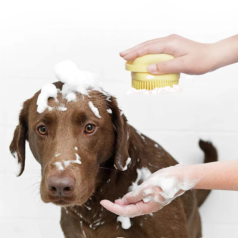 Pet Bath Massage and Shampoo Brush