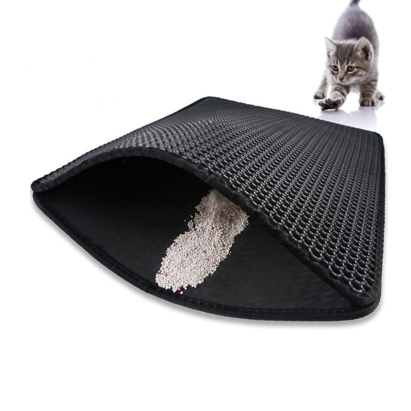 Double layer cat litter mat australia best sale