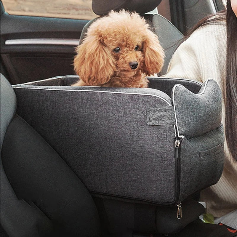 Pet Car Console Booster Seat - Reduce Anxiety, Motion Sickness and Lonlieness