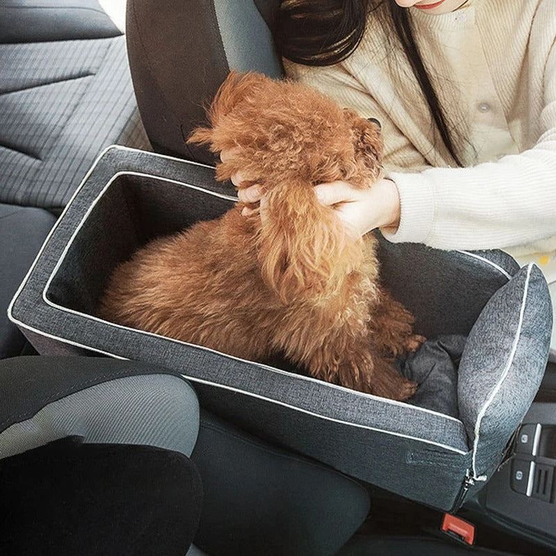 Pet Car Console Booster Seat - Reduce Anxiety, Motion Sickness and Lonlieness