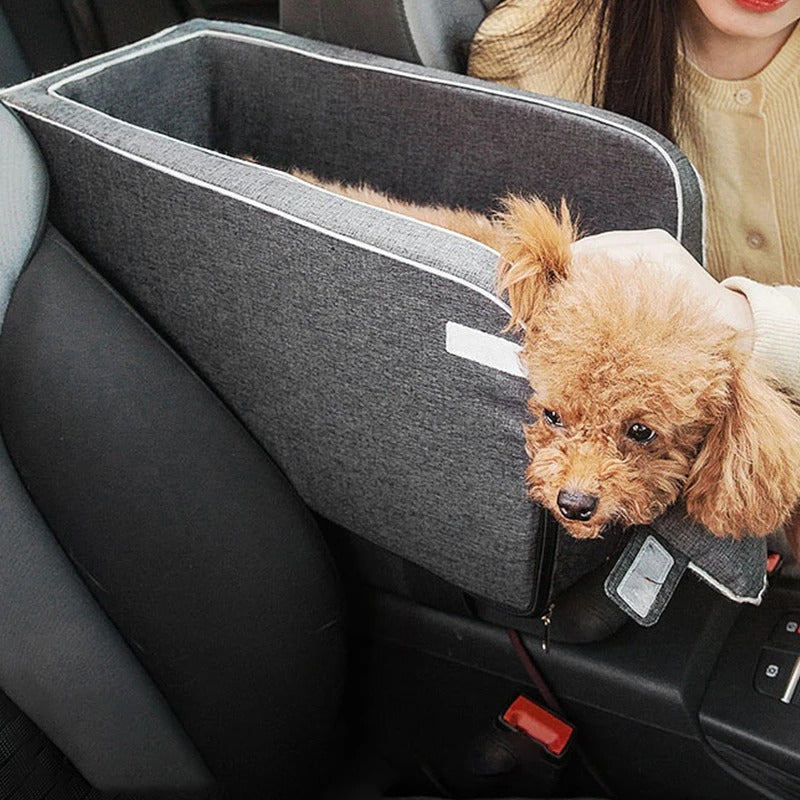 Pet Car Console Booster Seat - Reduce Anxiety, Motion Sickness and Lonlieness